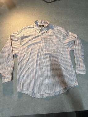 Orvis Men's XXL Plaid Long Sleeve Button-Down Shirt
